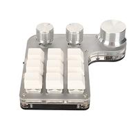 BONKZEBU Wireless RGB Mechanical Gaming Keyboard with 9 Keys 3 Knobs, Dual Mode Connection for Music and Media, Acrylic Material, Green Axis, 1 X Keyboard (White)