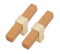 BONKZEBU Wooden Cabinet Pulls Classic Door Handle Pulls Wide Usages for Cabinets Bookcases,2 Pcs (Golden)