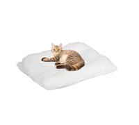 Bonlife Cat Mat Bed Indoor Cats, Soft Warming Lambs Wool Cat Blanket, 32cm | Kitten Cushion Pad for Pets Carriers, Winter Soft Cushion Suitable for Cat House, Washable Dog Bed Pad, 40x32x6cm, White