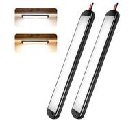 Bonlux 12V Interior LED Van Lights Bar with Switch, 4000K+6500K, DC 12V LED Strip Light 112 LEDs for Campervan RV Carvan Boat Truck Garage, 2-Pack