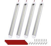 Bonlux 12V LED Interior Van Light Bar, Ultrathin 120 LEDs 12V LED Strip Light, Universal Interior Strip Light for RV Carvan Campervan Motorhome Kitchen with Switch,6500K 1800LM Ultra-Bright,4 Pack