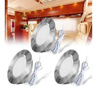 Bonlux 12V LED Spotlights 3.5W 12 Volt Recessed Ceiling Light Dimmable Roof Down Lights 3000K Warm White 12V LED Lights for Under Cabinet Kitchen RV Campervan Caravan Motorhome-3Pack