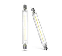 Bonlux 2.5W S15s LED Light Bulbs 221mm Cool White 6000K 30W S15s Fitting Lamp Replacement T25 Tubular Clear Filament Lightbulb LED S15 Strip Tube Light Bulb 221mm (Non-dimmable, 2-Pack)