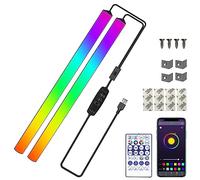 Bonlux 2-in-1 RGB Ambient Light Bar, RGB Monitor Light Bar, Gaming LED Light Strip with Remote Control,USB Port, 353 Dymnamic Color, Keyboard Light for Gaming Setup