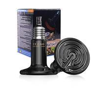 Bonlux 2Pack 100W Reptile Heat Lamp Bulb, E27 Black Ceramic Heat Bulb, No Light, No Harm, Ceramic Heat Emitter, for Reptiles, Lizards, Tortoise, Chicken