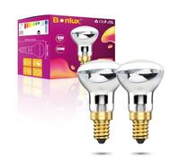 Bonlux 2X R39 E14 Reflector Bulbs Spot Lights Dimmable Lava Lamp 25W Super Bright Small Edison Screw Base SES Energy Saving Light Bulbs Warm White 2400-2600K 360 Degree Wide Beam Angle 240V
