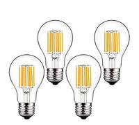 Bonlux 4-Pack 10W E27 LED Classic Filament Bulb Natural White 4000K GLS A60 Screw ES LED Vintage Edison Bulb 120W Replacement (Non-dimmable)