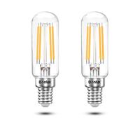 Bonlux 4W LED Cooker Hood Light Bulbs E14 Warm White 2700K 40W Incandescent Replacement T26 Tubular Filament Bulb SES LED Appliance Lamp for Fridge Freezer/Microwave/Cooker Hood (2-Pack, Non-dimmable)