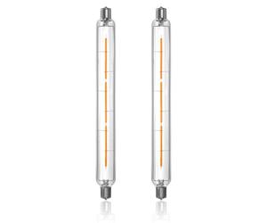 Bonlux 4W S15s LED Bulbs 284mm S15s LED Strip Light 60W S15 Bulb Replacement Warm White 2800K T25 Tubular Filament Light (2-Pack)