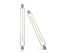 Bonlux 4W S15s LED Light Bulbs 284mm Cool White 6000K 60W S15 Bulb Replacement S15s Fitting Lamp T25 Tubular Clear Filament Lightbulb LED S15 Strip Tube Light Bulb 284mm (Non-dimmable, 2-Pack)