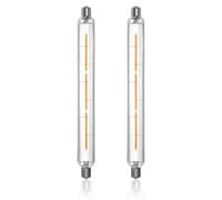 Bonlux 4W S15s LED Light Bulbs 284mm S15s LED Strip Light Bulb 60W S15 Bulb Replacement Warm White 2800K T25 Tubular Filament Light Bulb LED S15 Strip Tube Light Bulb 284mm (2-Pack) [Energy Class A]