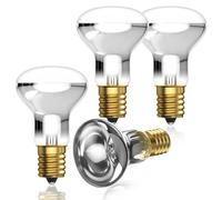 Bonlux 4X R39 E14 42W Lava Lamp Bulb Dimmable, R39 Spotlight Warm White 2700-2800K Reflector Bulbs 240V Lava Light Bulbs, 42 Watt Spot Lights SES Small Edison Screw Base, Energy Saving Bulbs