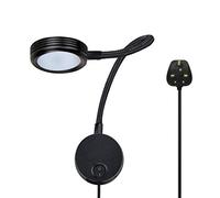 Bonlux 5W Wall Mounted Reading Light, Flexible Gooseneck LED Wall Lamp Headboard Light Cool White 6000K with Plug & Switch for Books in Bed, Studying, Nightlight, Working Light