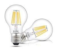 Bonlux 6W A60 E27 LED Light Bulbs AC/DC 12-24V Non-Dimmable Edison Screw LED Filament Bulb Warm White 2700K Vintage Bulb 360 Degree for RV Camper Marine Yacht Lorry (2-Pack)