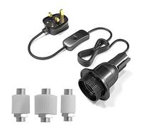 Bonlux Bottle Lamp Kits Do It Yourself UK, Bottle Lamp Adaptor Conversion Kit, Lamp Making Kit, E27 Edison Screw Bottle Lamp Holder, Electric lamp fittings Kit for Table lamp (Black, Pack of 1)