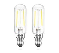 Bonlux Cooker Hood Bulbs, 4W E14 Extractor Fan Light Bulb, T25 Tubular Filament Bulb SES LED Appliance Lamp 40W Incandescent Replacement Small Edison Screw Bulb Cool White 6000K (2-Pack)