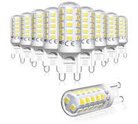Bonlux Dimmable G9 LED Bulbs Cool White, G9 220-240v 50hz Max 4W LED Equivalent to 28W, 33W, 40W G 9 Halogen Capsule Light Bulb, Daylight White 6000K, GU9 Bi-pin Mini Energy Saving A Lamp, 10 Pack