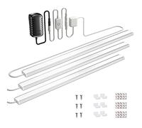 Bonlux Dimmable LED Under Cabinet Strip Light Mains 12V DC Cool White 6000K LED Rigid Strip Bar Light for Plug in Under Kitchen Cupboard Cabinet Lighting (3X 30CM)