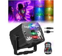 Bonlux DJ Disco Stage Party Lights, Sound Activated RGB Flash Strobe Light with Control for Karaoke Parties Indoor Projector Wedding Christmas, 90 Patterns Light Effects, USB Powered