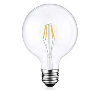 Bonlux G125 Vintage Large Globe Bulb, 4W Dimmable E27 LED Globe Bulb Warm White 2700K, E27 ES Edison Screw Filament Lamp,40W Halogen Replacement, Clear Glass Decorative Light, 1-Pack