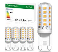Bonlux G9 LED Bulbs Dimmable, 4W Warm White 2700K No Flicker G9 Capsule Bulb, Equivalent to 35W Halogen Bulb for Chandelier, Office, Home Lighting Decor (5 Pack)