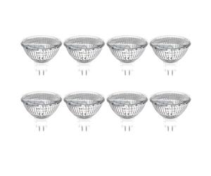 Bonlux MR16 GU5.3 Halogen Light Bulbs, 20W Dimmable 12V Bi Pin Base Spotlight, 30 Degree Beam Angle Warm White 2800K, 8-Pack