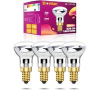 Bonlux R39 E14 Reflector Bulbs Spot Lights Lava Lamp 25W Super Bright Small Edison Screw Base SES Energy Saving Light Bulbs Warm White 2400-2600K 360 Degree Wide Beam Angle 240V Dimmable (4-Pack)