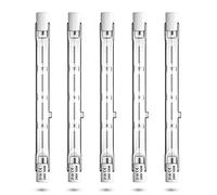 Bonlux R7s Halogen Bulb 118mm 100W Dimmable - Linear Floodlight J118 Security Light J Type Double Ended - Warm White 2800K, 5-Pack