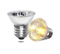 Bonlux Reptile Heating Bulb, UVA UVB Tortoise 50W Basking Bulb, Turtle Tank Light, Vivarium Heat Lamp for Bearded Dragon, Lizard, Gecko, Ball Python (Dimmable, Pack of 2), Warm White