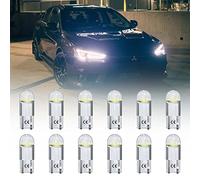Bonlux T10 501 LED Bulbs W5W LED Bulb Car Bulb Car Light Bulbs LED Side Light Bulb Number Plate Bulb W5W 194 168 2825 Wedge Led Car Bulbs Interior Dome Map Door Light Bulb Cool White 6500K Pack of 12