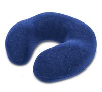 bonmedico Ergonomic Memory Foam Travel Neck Pillow - U-Shaped Portable Flight Pillow with Cooling Gel, Breathable Washable Cover & Carry Bag for Plane, Car & Office - Blue