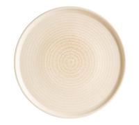 BONNA Dinner Plate Mirage Ripple Beige Vitrified Ceramic 21 Cm Restaurant
