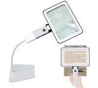 Bonna Folding Reading Magnifier, 3 x Folding Reading Magnifier with Light for Seniors, LED Handheld Magnifier for Reading (magnifying glass with stand)