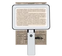 Bonna Folding Reading Magnifier, 3 x Folding Reading Magnifier with Light | Rectangular full page lens, lightweight, foldable, easy to carry,LED Handheld Magnifier