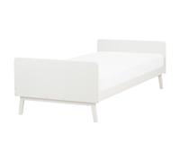 Bed Pine Wood BONNAC 90 x 200 cm (EU Single) White