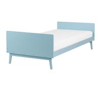 Beliani Bed Pine Wood Bonnac 90 X 200 Cm (Eu Single) Light Blue