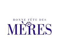 bonne fete des Meres French Greeting Happy Mother Day Social Network Poster Wall Decals Paster Paper 30x79.8cm Do not Damage The Wall Surface DarkBlue