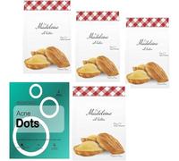 Bonne Maman Madeleines Cakes 175g (4 Pack) | Soft, Authentic French Sponge Cakes | By IDEAONIC and Acne Dots (48 Hydrocolloid Pimple Patches) | Face & Body Spot Treatment | IDEAONIC