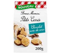 Bonne Maman Petits Carres Chocolate & Coconut Biscuits 200g - Pack of 2