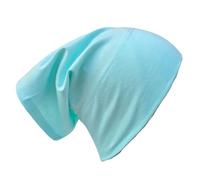 Bonnet 100% Cotton Tube Hijab Bandana Under Hijab Head Sleep Cap Under Scarf Bone Headscarf Turban Stretchy Beanie Cancer Hair Cover Protection Patients Care Hat Sweat Absorbent Ramadan (Light Blue)