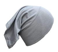 Bonnet 100% Cotton Tube Hijab Bandana Under Hijab Head Sleep Cap Under Scarf Bone Headscarf Turban Stretchy Beanie Cancer Hair Cover Protection Ramadan Eid (Light Grey)