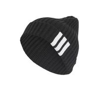adidas Unisex 3 Stripes Beanie Hat, Black/White, S-M