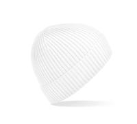 Beechfield Beanie Engineered Knit Ribbed One Size White