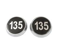 Bonnet Badge Pair - Chrome Medallion Trim - Fits Massey Ferguson 135 Tractor - Front Hood Emblem Set