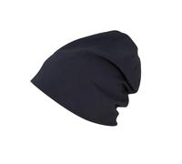 Build Your Brand Unisex Jersey Beanie Beanie Hat, Navy, Einheitsgröße