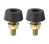 Bonnet Bump Stop, Hood Buffer Adjuster, Aluminum Alloy Rubber, M8x1.25 Thread, 4x2.5cm, Gold Black, 2 Pack, for Nissan Patrol Y60 88-97, for Ford Maverick DA Y6