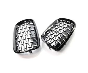 Bonnet Compatible With BMW For X6 M E71 2009 2010 2011 2012 2013 2014 Car Grille Front Kidney Grill Diamond Style Chrome Black Radiator Grilles