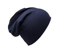 Bonnet Cotton Bandana Hijab Head Sleep Cap Under Scarf Bone Headscarf Stretchy Beanie Cancer Hair Cover (Navy)