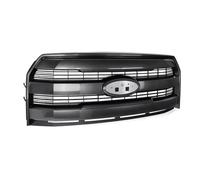 Bonnet Grille Compatible With For 2015 2016 2017 Front Radiator Grille Without Camera Hole Tuxedo Black Exterior Accessories