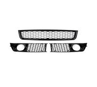 Bonnet Grille For A4 B6 For Sedan 2002 2003 2004 2005 Honeycomb Front Bumper Lower Grille + Fog Light Grill Racing Grills Radiator Grille Replacement